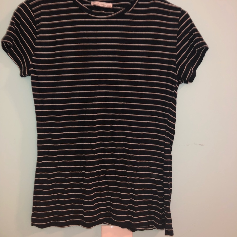 Dark Blue Striped Shirt